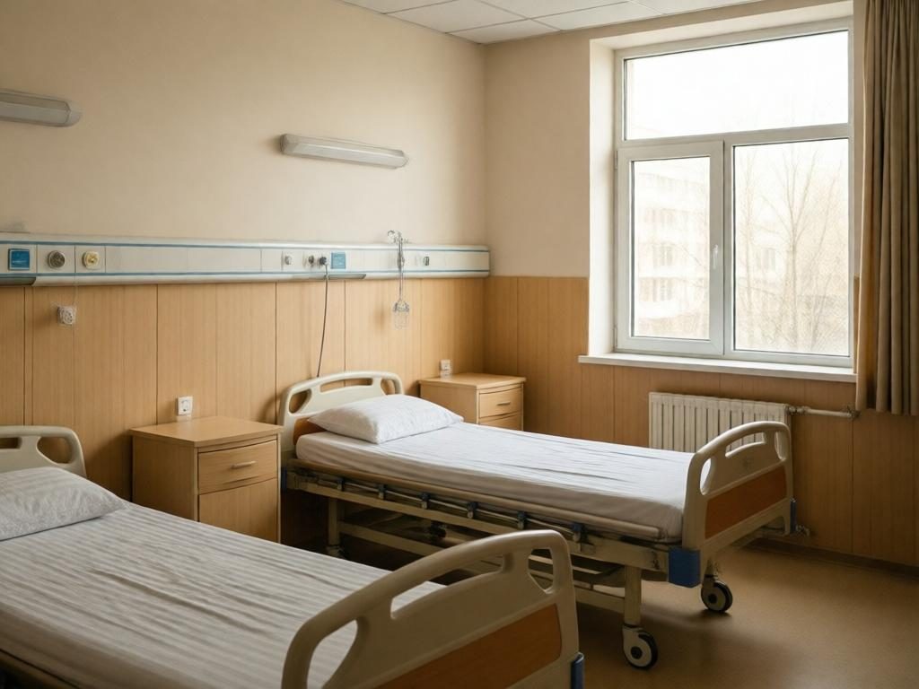 Палата стационара с комбинированной отделкой стен HPL‑панелями и окраской Палата стационара с комбинированной отделкой стен HPL‑панелями и окраской.jpg