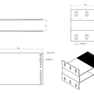 HIS-BR-XL-230150 Кронштейн усиленный HIS XL 230x150