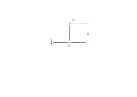 RLS-GU-T-6010018 Направляющая RLS T-профиль 60x100x1,8 (6 м)