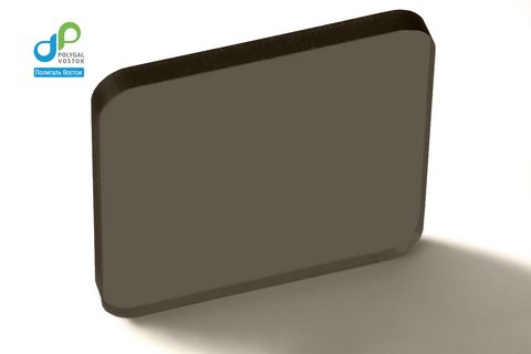 Монолитный поликарбонат 8х2050х3050 Графитовый Моногаль (гарантия 15 лет) (20 л в пал.)