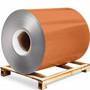Сталь оцинкованная 0,5х1250х3000 мм RAL 2009 оранжевый Грунт обр.стороны / защ.пленка