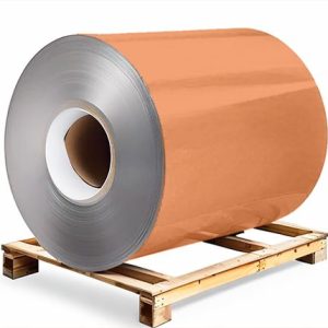 Сталь оцинкованная 0,7х1250х3000 мм RAL 2007 оранжевый Грунт обр.стороны / защ.пленка