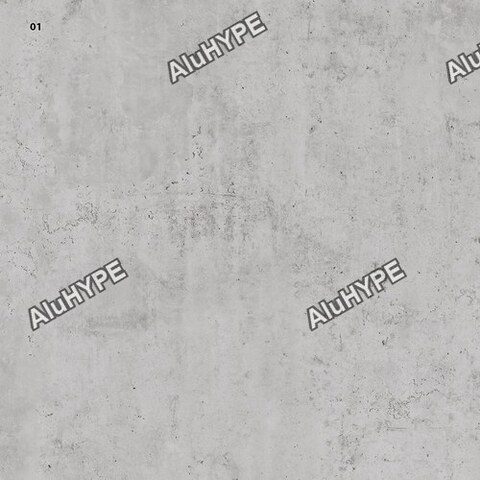 Алюминий рулонной окраски для фасада 1,5х1500х4000 покрытие PlastCover цвет 44 Бетон Манхэттен AluHype