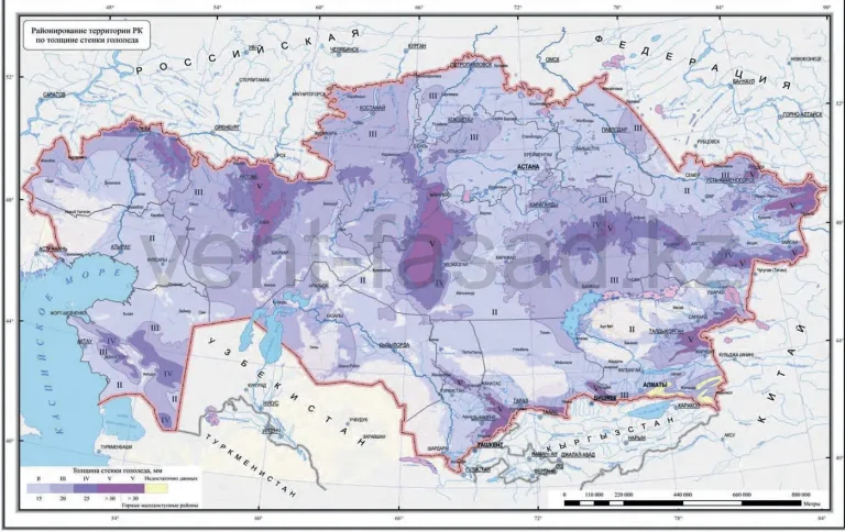 Гололедные районы Казахстана